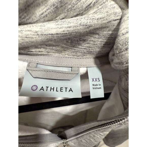 ATHLETA Cya Stronger Long Hoodie Jacket Heather Grey size XXS - Picture 6 of 11